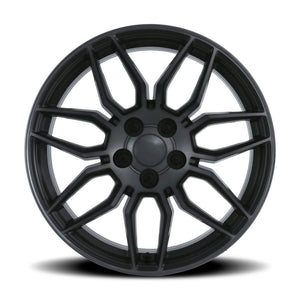 Factory Reproductions FR 401 Satin Titanium Grey Machine Face Wdark Clr 19x8.5 +40 5x120mm 66.9mm