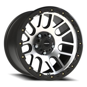 Vision Wheel 111 Matte Black Machined Face 17x9 -12 5x127mm 71.5mm - Wheelwiz