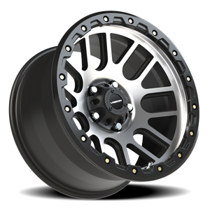 Vision Wheel 111 Matte Black Machined Face 17x9 -12 5x127mm 71.5mm - Wheelwiz