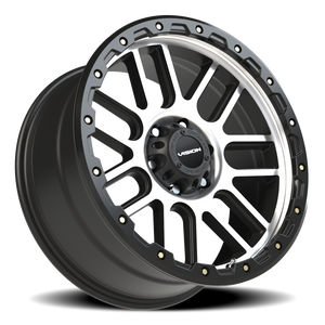 Vision Wheel 111 Matte Black Machined Face 20x9 +10 6x139.7mm 106.2mm - Wheelwiz