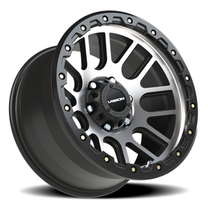 Vision Wheel 111 Matte Black Machined Face 17x9 -12 6x139.7mm 106.2mm - Wheelwiz