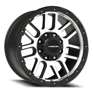 Vision Wheel 111 Matte Black Machined Face 20x9 +10 8x180mm 124.2mm - Wheelwiz