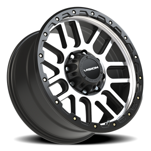 Vision Wheel 111 Matte Black Machined Face 20x9 +10 8x180mm 124.2mm - Wheelwiz