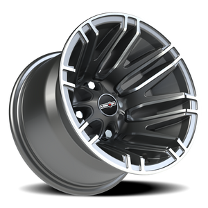 Vision Wheel 112 Gunmetal Machined Face 12x8 -61 4x110mm 86mm - Wheelwiz
