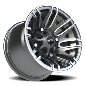 Vision Wheel 112 Gunmetal Machined Face 12x8 -10 4x136mm 110.5mm - Wheelwiz