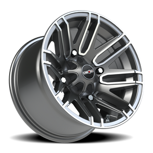 Vision Wheel 112 Gunmetal Machined Face 14x8 -10 4x110mm 86mm - Wheelwiz