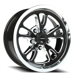 Vision Wheel 149 Gloss Black Milled Spoke Polished Lip 15x7 0 5x120.65mm 83.1mm - Wheelwiz