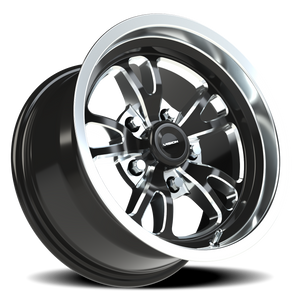 Vision Wheel 149 Gloss Black Milled Spoke Polished Lip 15x8 0 5x127mm 83.1mm - Wheelwiz