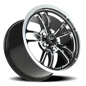 Vision Wheel 149 Gloss Black Milled Spoke Polished Lip 17x10 +51 5x120.65mm 83.1mm - Wheelwiz