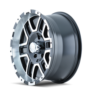 ION 179 Satin black machined 17x8 +10 8x165.1mm 130.8mm - WheelWiz