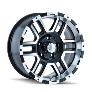 ION 179 Satin black machined 17x8 +10 8x165.1mm 130.8mm - WheelWiz
