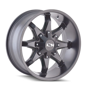ION 181 Satin black milled 17x9 -12 6x135|6x139.7mm 106mm - WheelWiz
