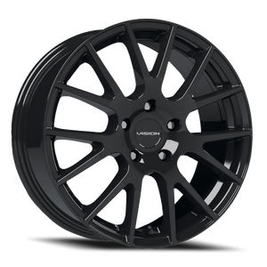 Vision Wheel 18 Gloss Black 15x6.5 +38 5x114.3mm 73.1mm - Wheelwiz