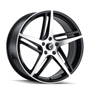 Kraze 195 Gloss black machined 18x8 +40 5x108mm 63.5mm - Wheelwiz