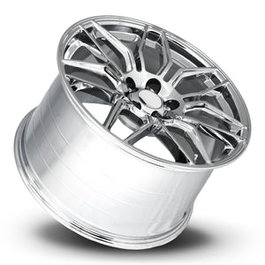 Factory Reproductions FR 401 Chrome 20x12 +59 5x120.65mm 70.3mm