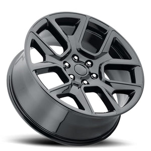 Factory Reproductions FR 76 Gloss Black 24x10 +15 6x139.7mm 77.8mm