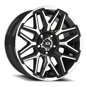 Vision Wheel 305 Gloss Black Machined Face and Lip 20x9 +12 5x139.7mm 108mm - Wheelwiz