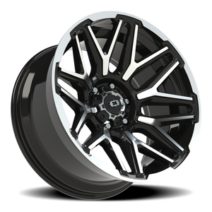 Vision Wheel 305 Gloss Black Machined Face and Lip 20x10 -25 6x139.7mm 106.2mm - Wheelwiz