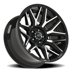 Vision Wheel 305 Gloss Black Machined Face 20x10 -25 5x127mm 78.1mm - Wheelwiz