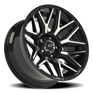 Vision Wheel 305 Gloss Black Machined Face 20x10 -25 5x139.7mm 108mm - Wheelwiz