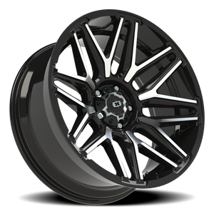 Vision Wheel 305 Gloss Black Machined Face 22x10 -19 5x139.7mm 108mm - Wheelwiz