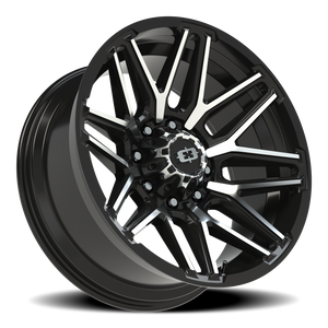 Vision Wheel 305 Gloss Black Machined Face 22x10 -19 8x165.1mm 125.2mm - Wheelwiz