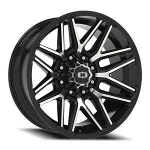 Vision Wheel 305 Gloss Black Machined Face 22x10 -19 8x180mm 124.2mm - Wheelwiz