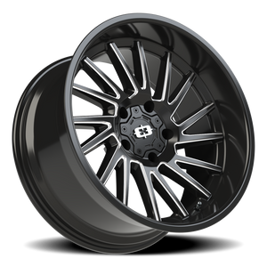 Vision Wheel 306 Gloss Black Milled Spoke 20x10 -25 5x139.7mm 108mm - Wheelwiz