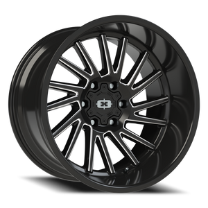 Vision Wheel 306 Gloss Black Milled Spoke 20x12 -51 6x139.7mm 106.2mm - Wheelwiz