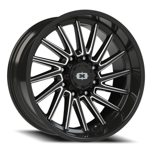 Vision Wheel 306 Gloss Black Milled Spoke 22x10 -19 8x170mm 125.2mm - Wheelwiz