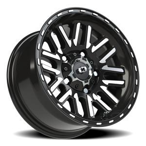 Vision Wheel 348 Gloss Black Machined Face 15x7.5 -12 5x139.7mm 110mm - Wheelwiz