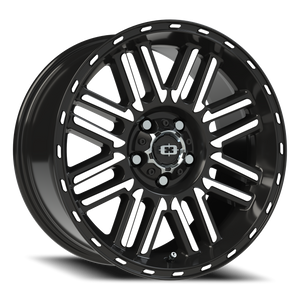 Vision Wheel 348 Gloss Black Machined Face 17x8.5 0 5x114.3mm 83mm - Wheelwiz