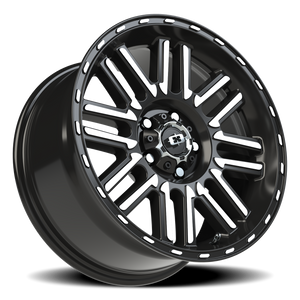 Vision Wheel 348 Gloss Black Machined Face 17x8.5 0 5x114.3mm 83mm - Wheelwiz