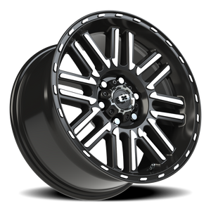Vision Wheel 348 Gloss Black Machined Face 17x8.5 +18 6x120mm 67mm - Wheelwiz