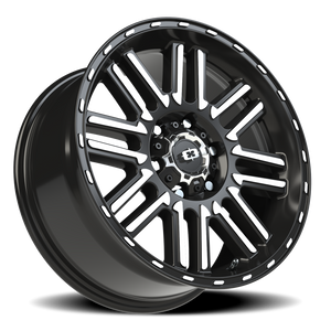 Vision Wheel 348 Gloss Black Machined Face 18x8.5 +18 6x139.7mm 106.2mm - Wheelwiz