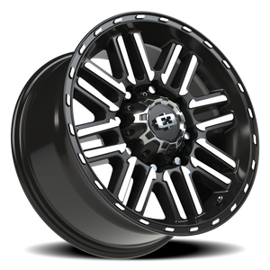 Vision Wheel 348 Gloss Black Machined Face 18x8.5 +18 8x180mm 124.2mm - Wheelwiz