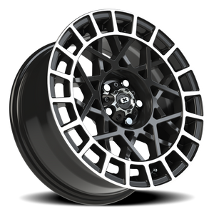Vision Wheel 349 Gloss Black Machined Lip 16x7 +15 5x100mm 72.1mm - Wheelwiz