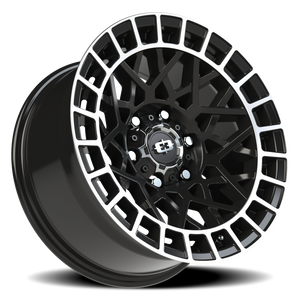 Vision Wheel 349 Gloss Black Machined Lip 17x8.5 -12 6x139.7mm 106.2mm - Wheelwiz