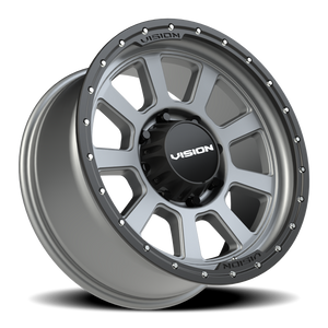 Vision Wheel 350 Satin Grey 20x9 +12 8x180mm 124.2mm - Wheelwiz