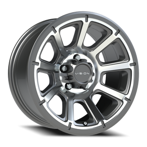 Vision Wheel 353 Gunmetal Machined Face 16x8 0 5x114.3mm 83mm - Wheelwiz