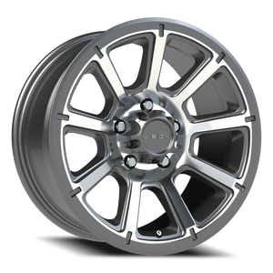 Vision Wheel 353 Gunmetal Machined Face 17x8.5 -6 5x127mm 78.1mm - Wheelwiz