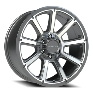 Vision Wheel 353 Gunmetal Machined Face 20x9 +18 6x135mm 87.1mm - Wheelwiz