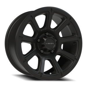Vision Wheel 353 Matte Black 17x8.5 -6 5x127mm 78.1mm - Wheelwiz