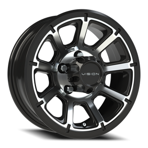 Vision Wheel 353 Gloss Black Machined Face 14x5.5 0 5x114.3mm 83mm - Wheelwiz