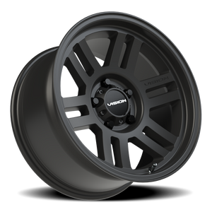 Vision Wheel 355 Satin Black 17x9 -12 5x127mm 78.1mm - Wheelwiz