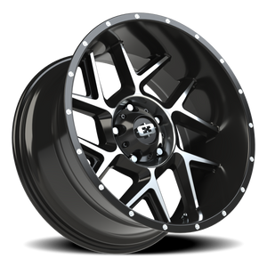 Vision Wheel 360 Gloss Black Machined Face 20x10 -25 5x150mm 110.2mm - Wheelwiz