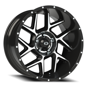 Vision Wheel 360 Gloss Black Machined Face 20x10 -25 5x127mm 78.1mm - Wheelwiz