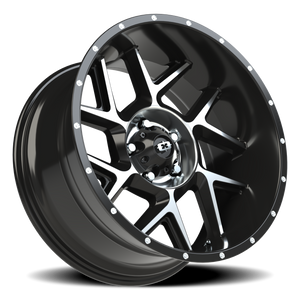 Vision Wheel 360 Gloss Black Machined Face 20x10 -25 5x127mm 78.1mm - Wheelwiz
