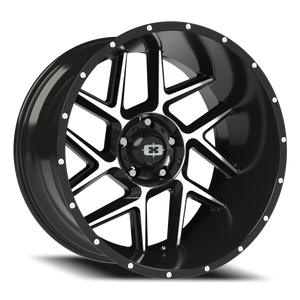 Vision Wheel 360 Gloss Black Machined Face 22x12 -51 5x139.7mm 108mm - Wheelwiz
