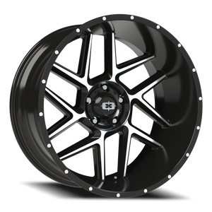 Vision Wheel 360 Gloss Black Machined Face 24x12 -51 5x139.7mm 108mm - Wheelwiz